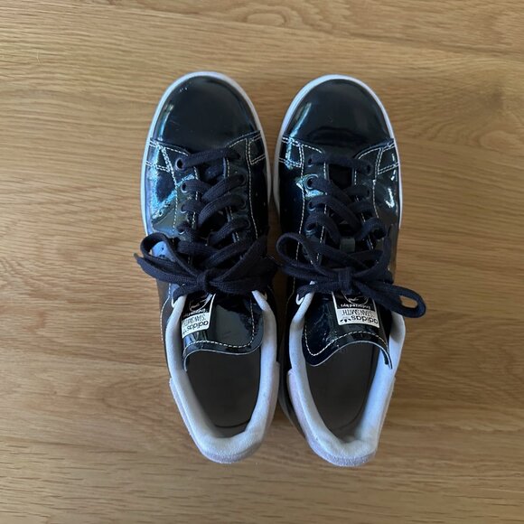 adidas Stan Smith 'Black Pink Glam' FW2299 Womens 8.5 US Patent Leather Sneakers - Picture 3 of 8